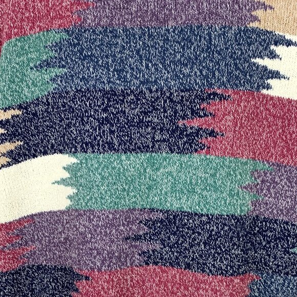 Vintage 90s-Y2K Navajo Style Knit Pullover Sweater - Picture 6 of 9